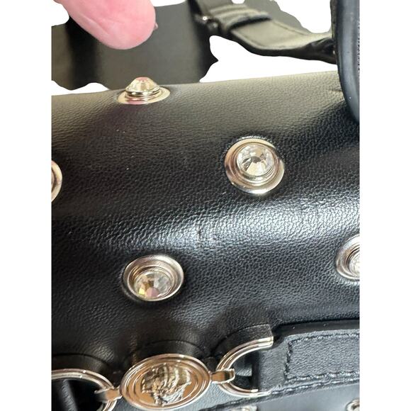 Versace NWT Crystal Medusa ‘95 Small Handbag in Black - Picture 12 of 16
